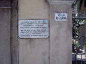 Memorial plaque at the villa in San…