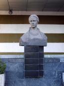 Bust of Lesja Ukrainka in front of…