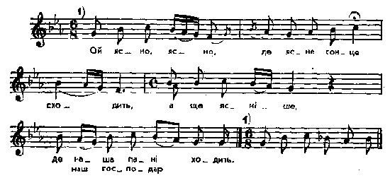 Ой ясно, ясно, де ясне сонце сходить –…