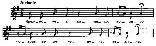 Кремповеє колесо (2) – нотний запис
