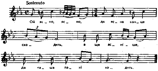 Ой ясно, ясно, де ясне сонце сходить…