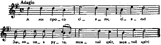 А ми просо сіяли, сіяли – нотний запис