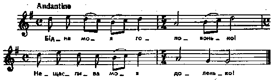 Бідна моя головонько (3) – нотний запис