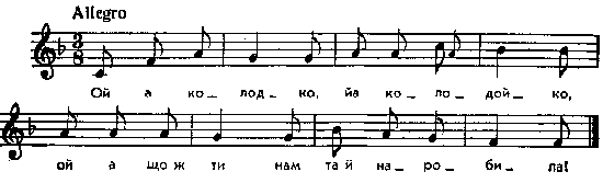 Ой а колодко, йа колодойко – нотний…