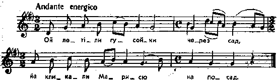 Ой летіли гусойки через сад – нотний…