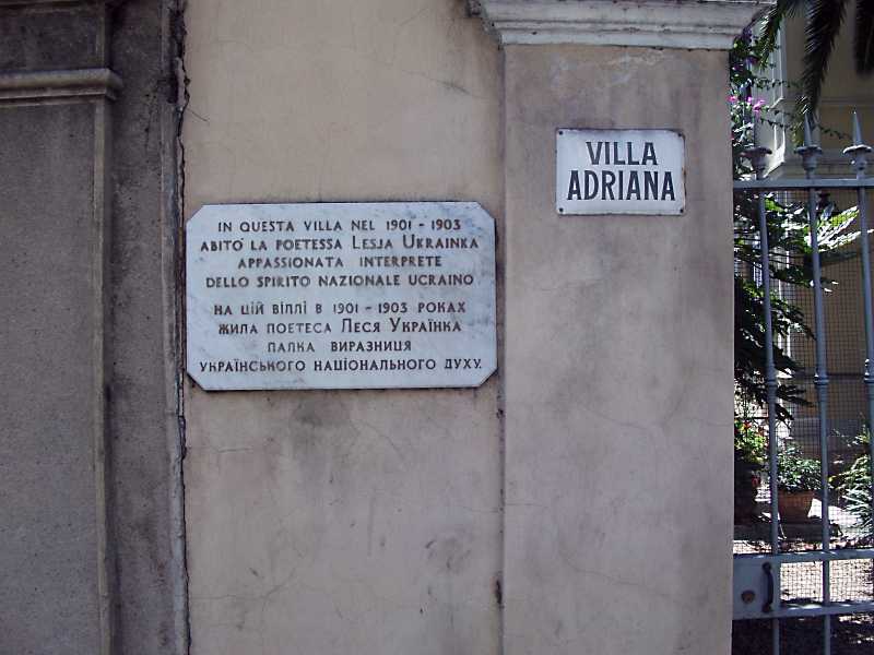 Memorial plaque on a villa in San…