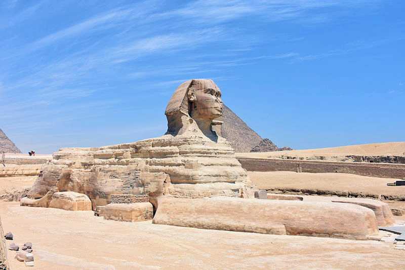 The Great Sphinx on the background of…